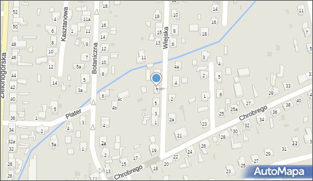 Nowa Sól, Wiejska, 7, mapa Nowa Sól