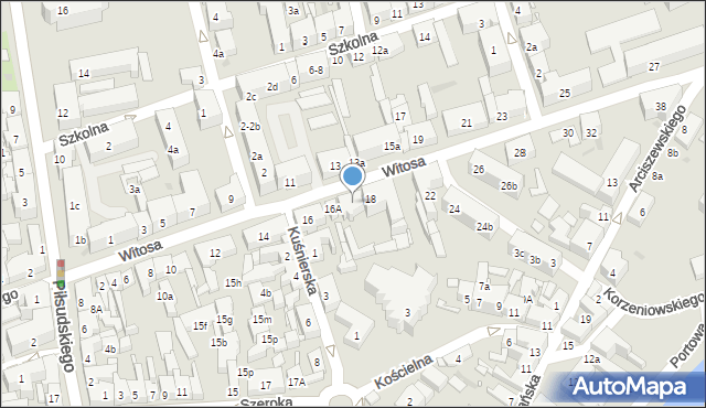 Nowa Sól, Witosa Wincentego, 18a, mapa Nowa Sól