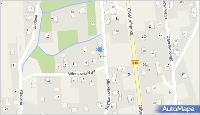 Nowa Wieś, Wieniawskiego Henryka, 2, mapa Nowa Wieś