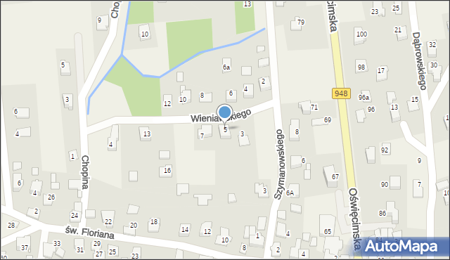 Nowa Wieś, Wieniawskiego Henryka, 5, mapa Nowa Wieś