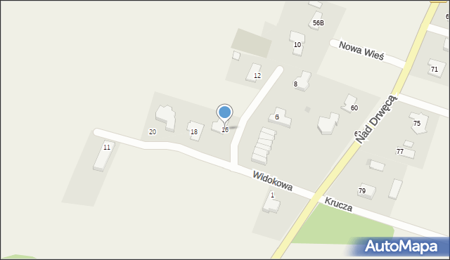 Nowa Wieś, Widokowa, 16, mapa Nowa Wieś