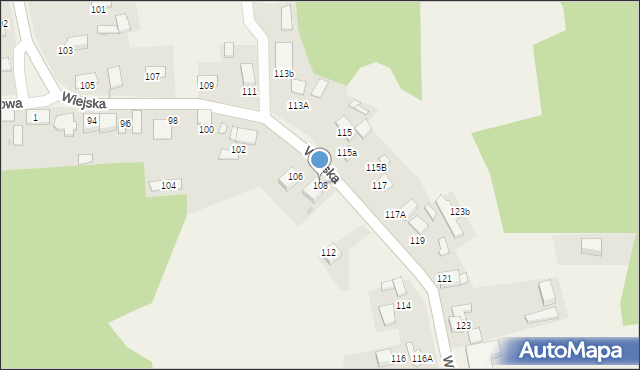 Nowa Wieś Tworoska, Wiejska, 108, mapa Nowa Wieś Tworoska