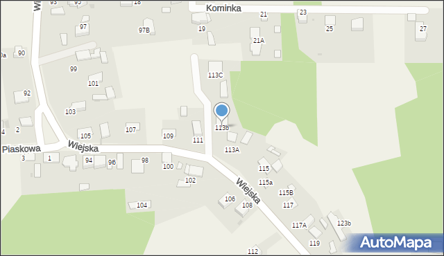 Nowa Wieś Tworoska, Wiejska, 113b, mapa Nowa Wieś Tworoska