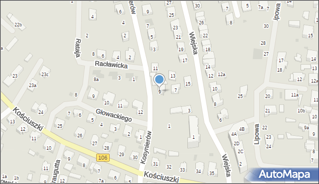 Nowogard, Wiejska, 9, mapa Nowogard