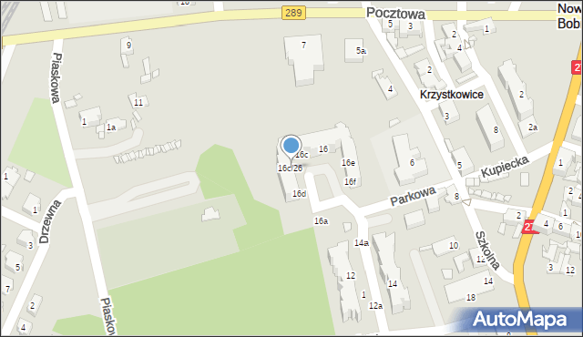 Nowogród Bobrzański, Winiary, 16c/26, mapa Nowogród Bobrzański