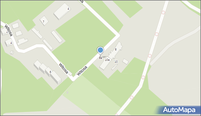 Nowogród Bobrzański, Witosa Wincentego, 8a, mapa Nowogród Bobrzański