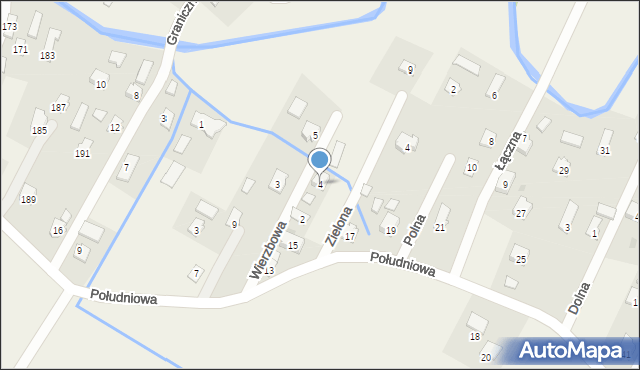 Nowosielce, Wierzbowa, 4, mapa Nowosielce