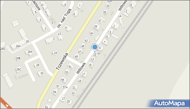 Nowy Dwór Gdański, Willowa, 11, mapa Nowy Dwór Gdański