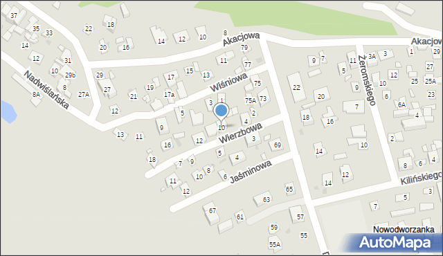 Nowy Dwór Mazowiecki, Wierzbowa, 10, mapa Nowy Dwór Mazowiecki