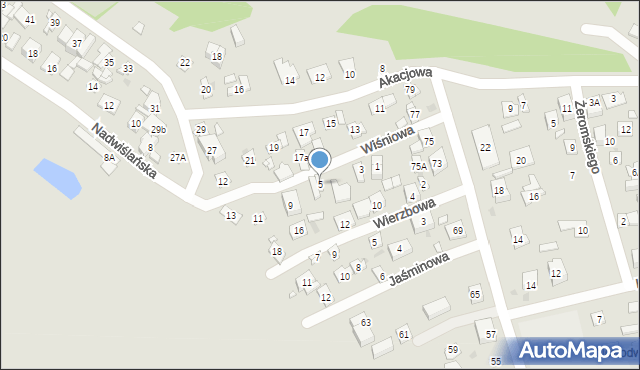 Nowy Dwór Mazowiecki, Wiśniowa, 5, mapa Nowy Dwór Mazowiecki