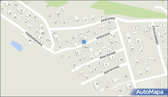 Nowy Dwór Mazowiecki, Wiśniowa, 7, mapa Nowy Dwór Mazowiecki