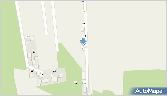 Nowy Konik, Wiązowa, 21, mapa Nowy Konik