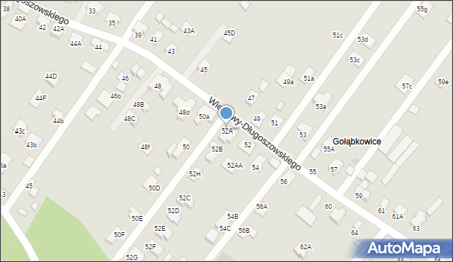 Nowy Sącz, Wieniawy-Długoszowskiego Bolesława, gen., 52A, mapa Nowego Sącza