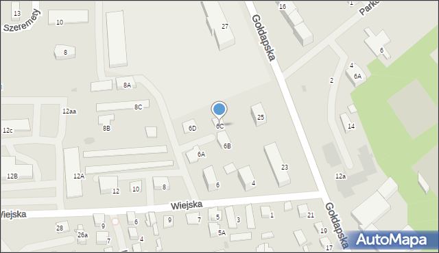 Olecko, Wiejska, 6C, mapa Olecko