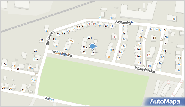 Oleśnica, Wikliniarska, 20, mapa Oleśnica