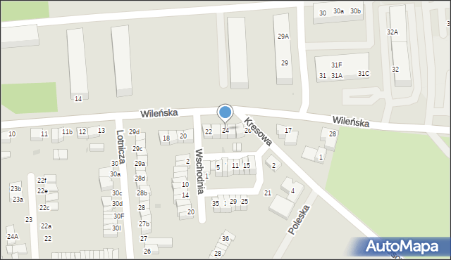 Oleśnica, Wileńska, 24, mapa Oleśnica