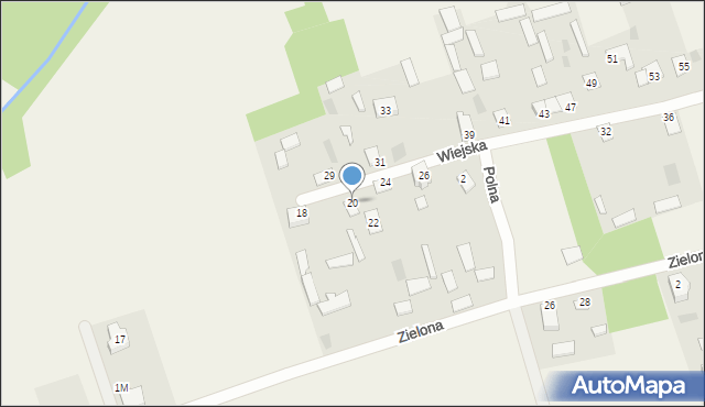 Oliszki, Wiejska, 20, mapa Oliszki