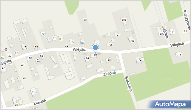 Oliszki, Wiejska, 66, mapa Oliszki