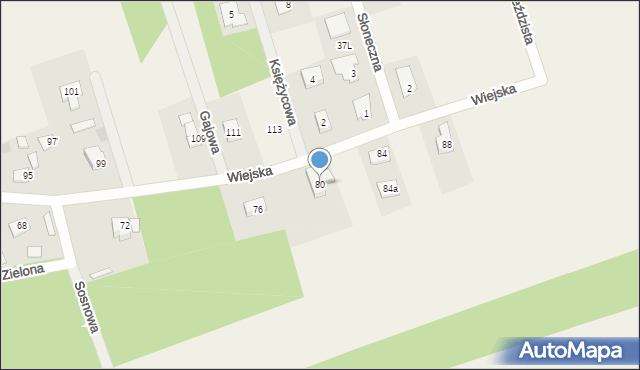 Oliszki, Wiejska, 80, mapa Oliszki