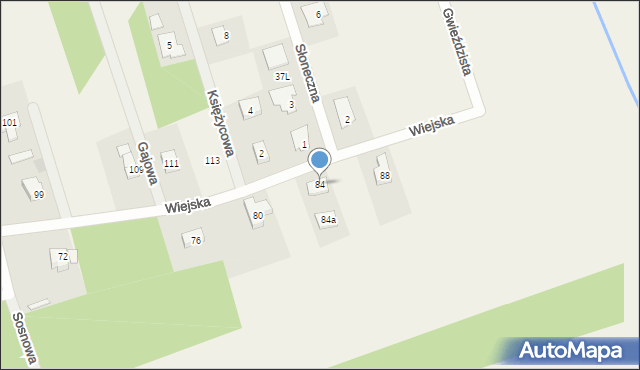 Oliszki, Wiejska, 84, mapa Oliszki