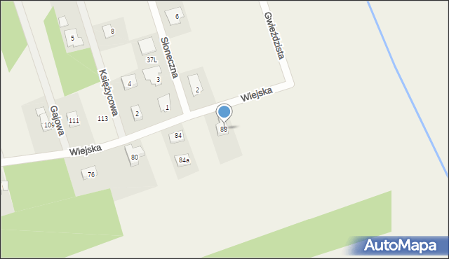 Oliszki, Wiejska, 88, mapa Oliszki