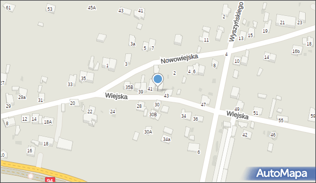 Olkusz, Wiejska, 41A, mapa Olkusz