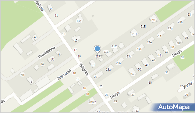 Olszewnica Stara, Wiejska, 21A, mapa Olszewnica Stara