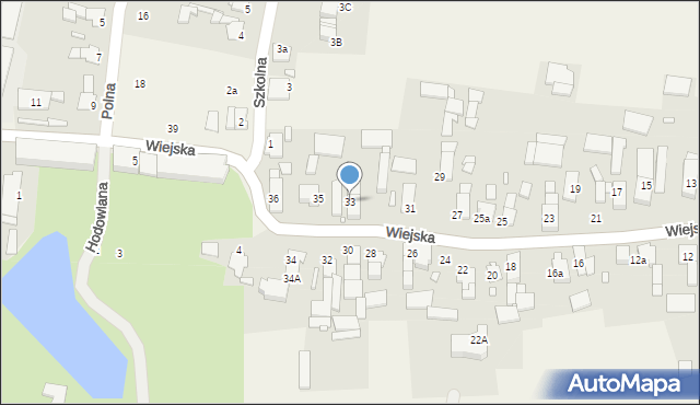 Olszowa, Wiejska, 33, mapa Olszowa