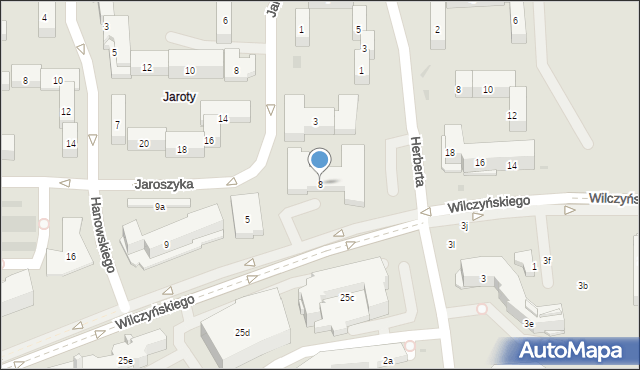 Olsztyn, Wilczyńskiego Tomasza, bp., 8, mapa Olsztyna
