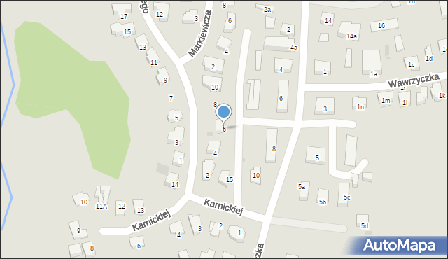 Olsztyn, Wilamowskiego Bohdana, prof., 6, mapa Olsztyna