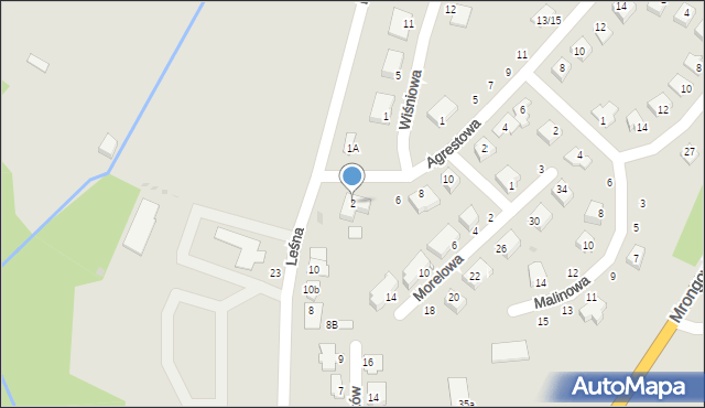Olsztynek, Wiśniowa, 2, mapa Olsztynek