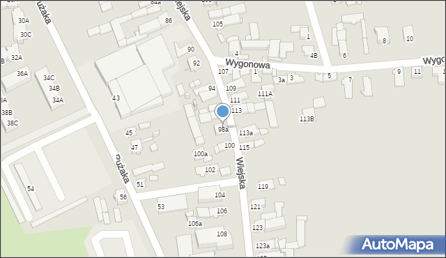 Opole, Wiejska, 98a, mapa Opola