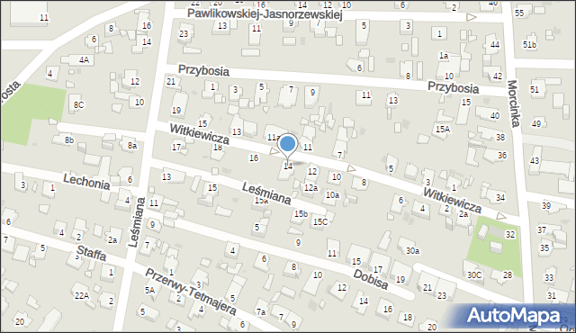 Opole, Witkiewicza Stanisława Ignacego, 14, mapa Opola