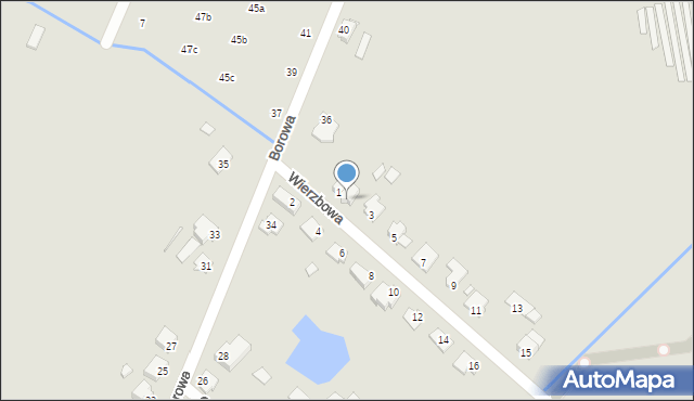 Opole, Wierzbowa, 1A, mapa Opola