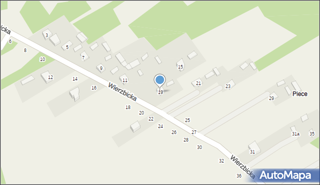 Orońsko, Wierzbicka, 19, mapa Orońsko