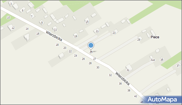 Orońsko, Wierzbicka, 25, mapa Orońsko