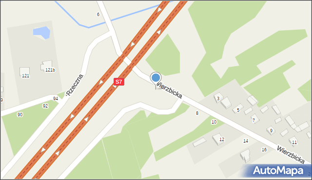 Orońsko, Wierzbicka, 4, mapa Orońsko