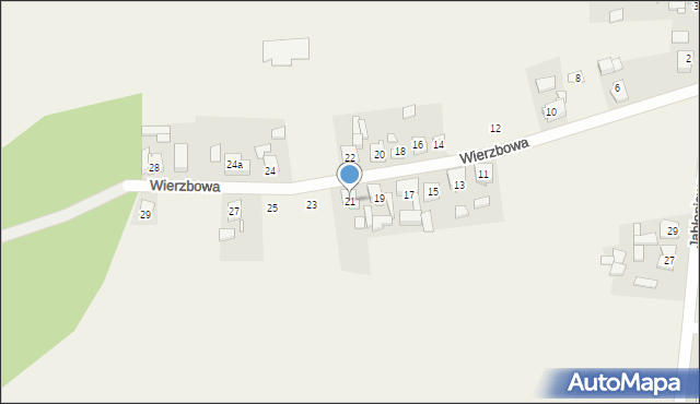 Orzechowo, Wierzbowa, 21, mapa Orzechowo