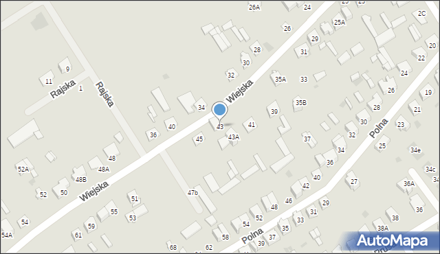 Ostrołęka, Wiejska, 43, mapa Ostrołęka