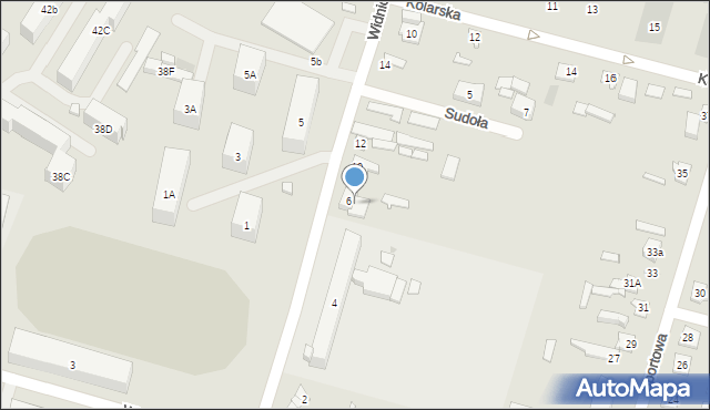 Ostrów Mazowiecka, Widnichowska, 8, mapa Ostrów Mazowiecka