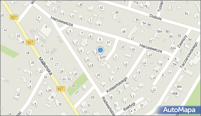 Ostrów Mazowiecka, Wieczorka Alfreda, 4, mapa Ostrów Mazowiecka