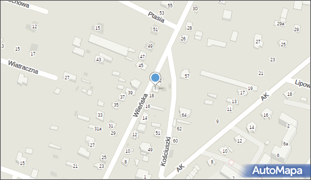 Ostrów Mazowiecka, Wileńska, 20, mapa Ostrów Mazowiecka