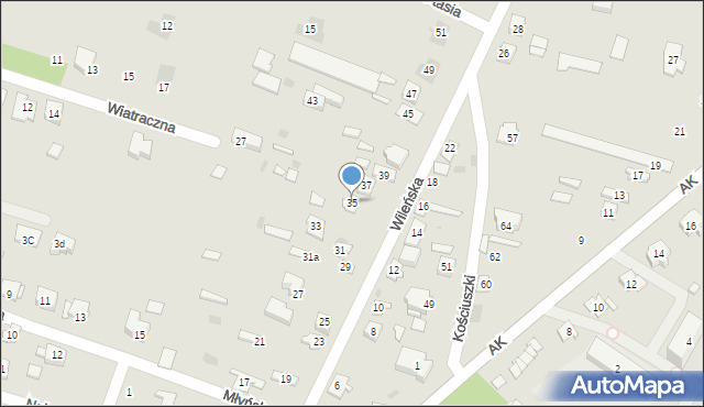Ostrów Mazowiecka, Wileńska, 35, mapa Ostrów Mazowiecka