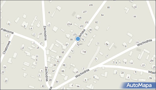 Ostrów Mazowiecka, Wileńska, 74, mapa Ostrów Mazowiecka