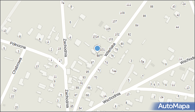 Ostrów Mazowiecka, Wileńska, 99, mapa Ostrów Mazowiecka