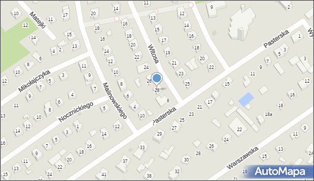 Ostrów Mazowiecka, Witosa Wincentego, 28, mapa Ostrów Mazowiecka