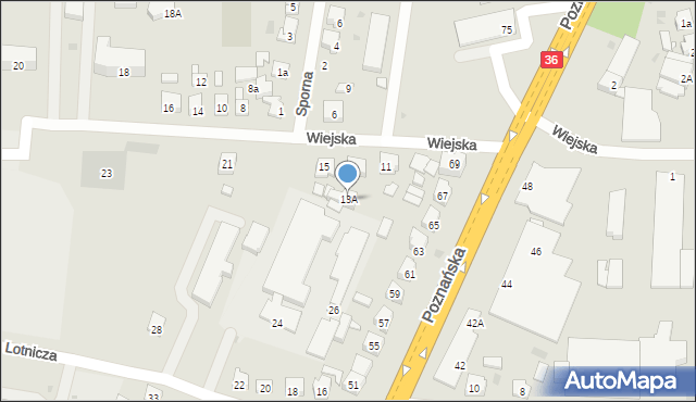 Ostrów Wielkopolski, Wiejska, 13A, mapa Ostrów Wielkopolski