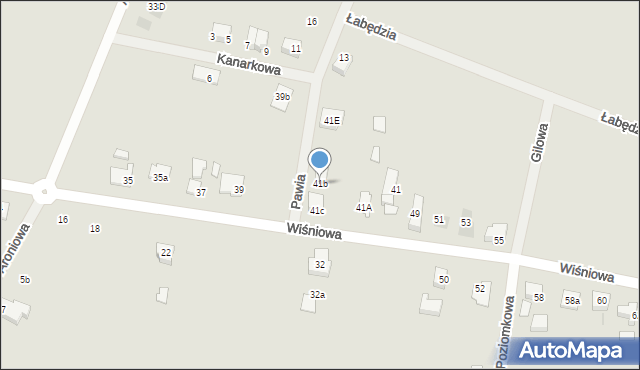 Ostrów Wielkopolski, Wiśniowa, 41b, mapa Ostrów Wielkopolski