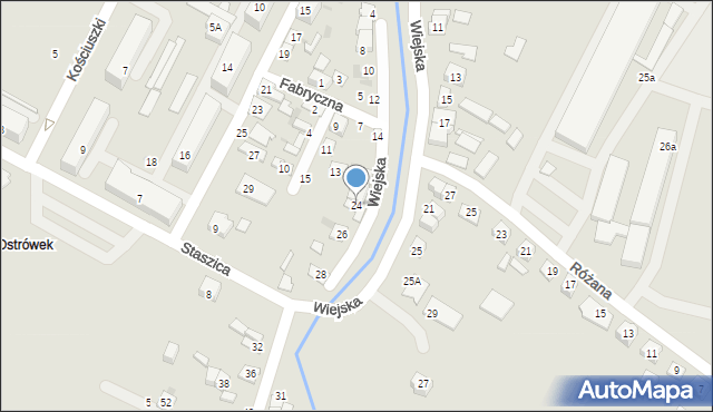 Ostrowiec Świętokrzyski, Wiejska, 24, mapa Ostrowiec Świętokrzyski