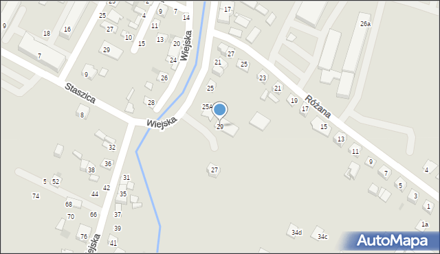 Ostrowiec Świętokrzyski, Wiejska, 29, mapa Ostrowiec Świętokrzyski